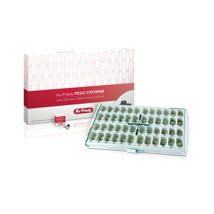 Hu-Friedy Stainless Steel Pedo Crowns Introductory Kit, Primary Molar, Assorted Sizes, 48/Pk, SSC-KIT thumbnail 15