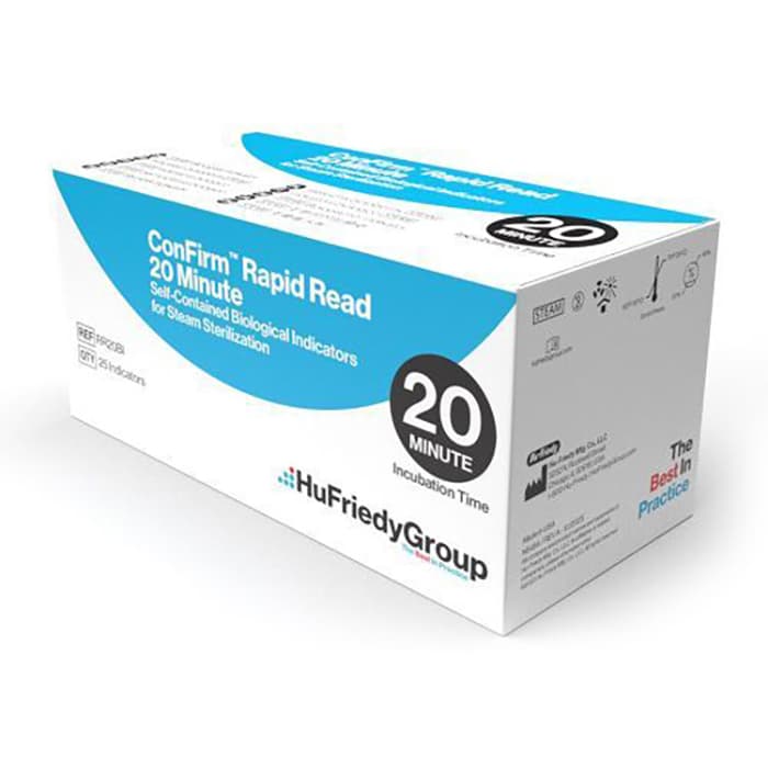 Hu-Friedy ConFirm Rapid Read 20 Minute Biological Indicator System Kit with Reader and 25 Biological Indicators, RR20BUNDLE thumbnail 9