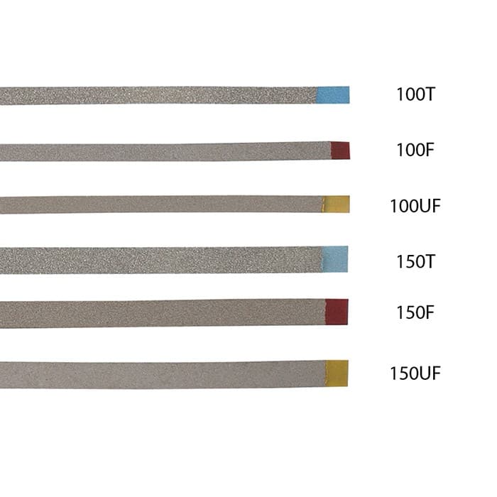 Two Striper Diamond Finishing Strip, 100F Red, Medium Grit (45 Micron), 2.5 mm Wide, 6/Pk, #2013111 thumbnail 21