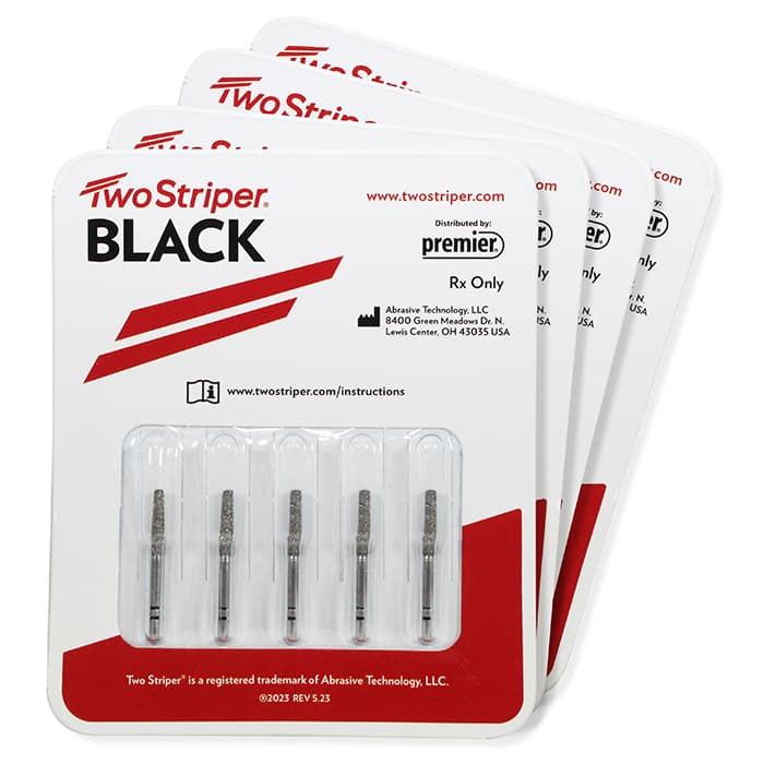 Two Striper Black Diamond Bur, Super Coarse, Round-End Taper, FG, #770.10SC, 5/Pk, 2015703 thumbnail 10