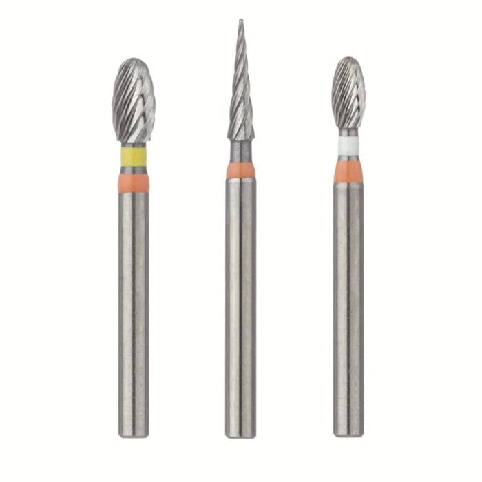 Meisinger Tungsten Carbide Twist Trimming & Finishing Bur, FG, ET3, 0.8 mm, Fine, Orange, 5/Pk, D0132-008-FG thumbnail 8