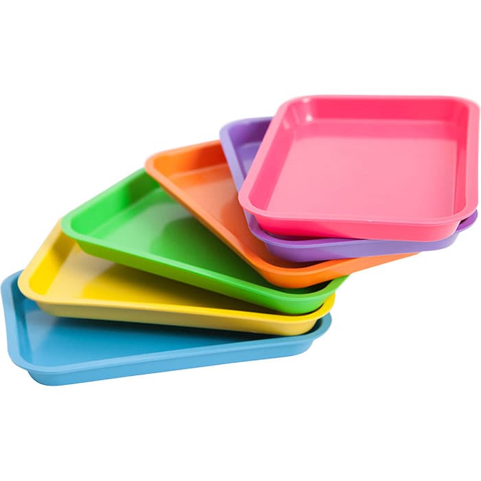 Zirc Red Mini Tray, Flat Setup, 9-3/8" x 6-3/8" x 7/8", Autoclavable, 20Z101-M thumbnail 8