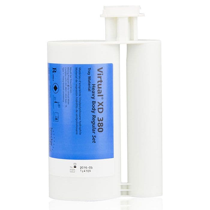 Virtual XD 380 Extra Definition VPS Impression Material, Heavy Body, Regular Set Refill, 2 x 380 mL Cartridges, Blue, 646449 thumbnail 8