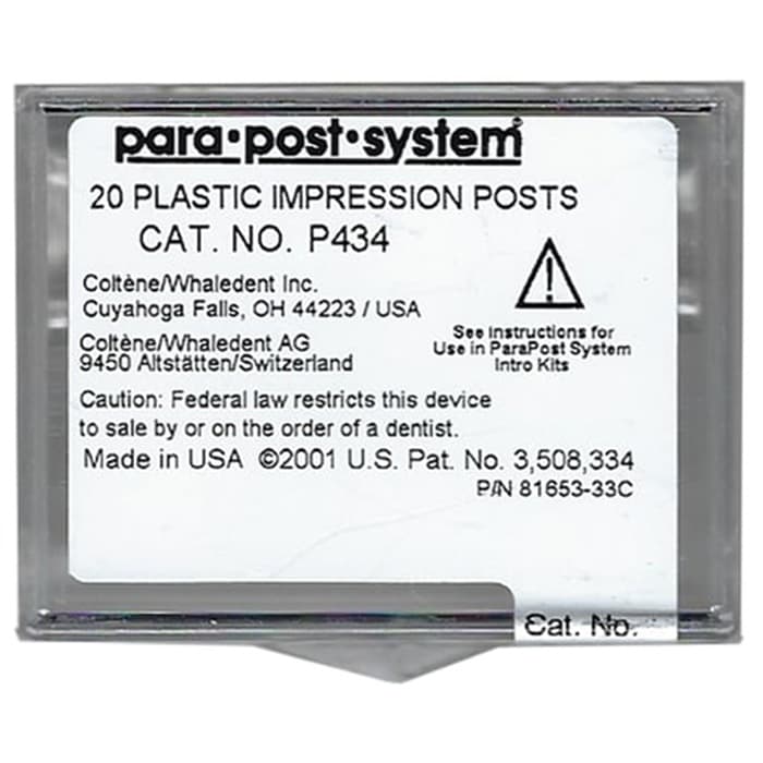 Coltene Whaledent ParaPost Plastic Impression Posts, Size 4.5, Blue, .045" (1.14 mm), 20/Pkg, P4345 thumbnail 12