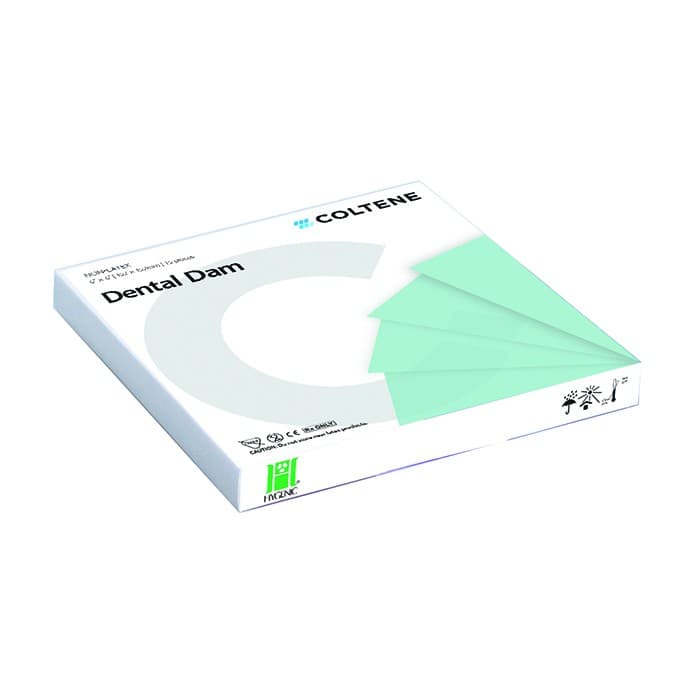 Coltene Hygenic HySolate Non-Latex Dental Dam, 6" x 6", Medium, Teal Green, 75/Box, H09106 thumbnail 18
