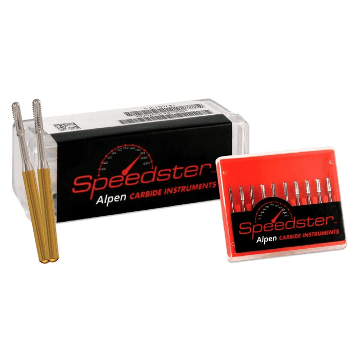 Alpen Speedster Carbide Bur, FG, Straight Round End Cross Cut Fissure, #1558G, 1.2 mm, 10/Pk, R41558G thumbnail 10