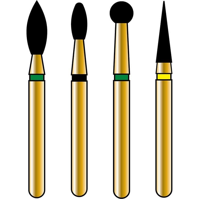 Alpen® Multi Use Diamond Bur, FG, Ultra Fine, White Ring, Flame Shape, #858/012, 1.2 mm Diameter, 8.0 mm Length, 5/Pkg thumbnail 5