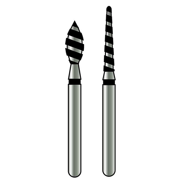 Alpen x1 Single-Use TurboCut Diamond Bur, FG #368-023, Football Shape, Super-Coarse Grit, 25/Pack thumbnail 3
