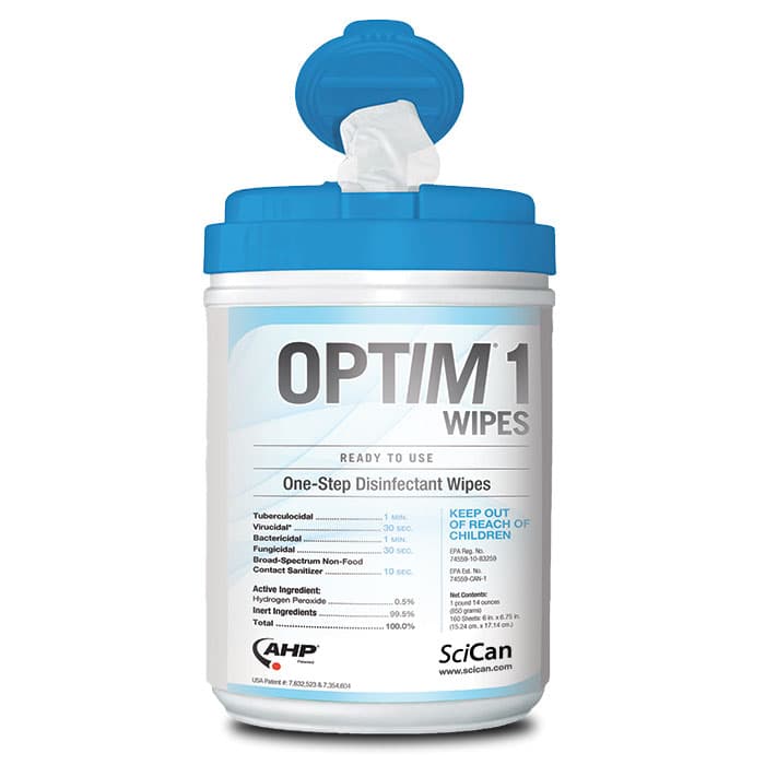 Optim 1 Disinfectant Wipes, X-Large, 10" x 10", 60/Canister, OPT1-W10X10 thumbnail 14