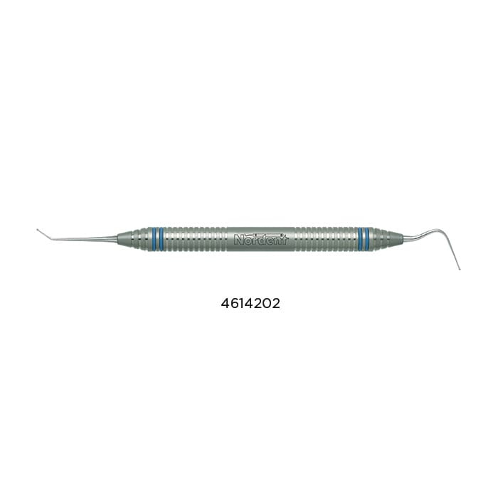 Nordent #5 Placement Instrument Spatula, Double-Ended, DURALite ColorRings Handle, 16 mm Reach, 0.8 mm Ball Tip thumbnail 3