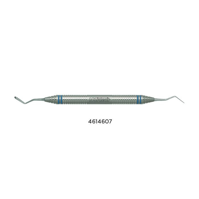 Nordent Composite Placement Instrument #7T, Double Paddle, Titanium Nitride Coated, Double End, DuraLite ColorRings Handle thumbnail 6