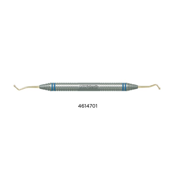 Nordent Titanium-Nitride Composite Placement Instrument, Spatula/Paddle #9, Medium Round Handle, Double-Ended, RPFI9T - Titanium-Nitride Composite Placement Instruments - Spatula/Paddle #9 - Medium Round - Image 1