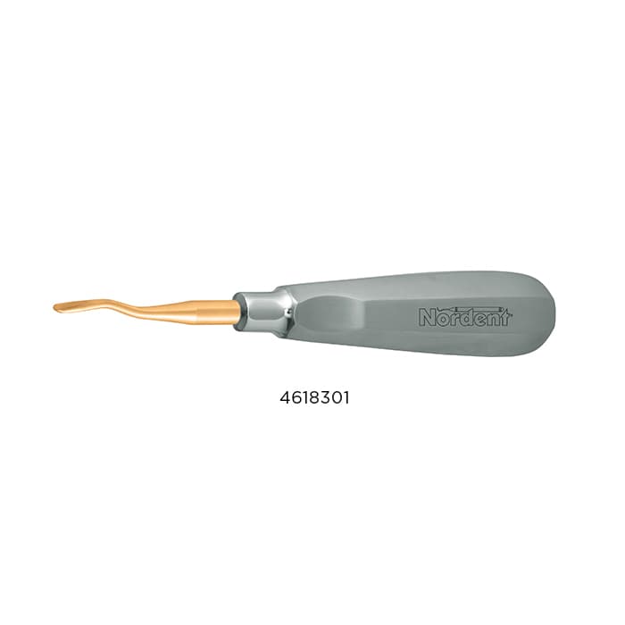 Nordent Titanium-Nitride Elevator #46R, Back-Action Bend, Single End, 3.2mm Blade, Hexagonal Handle, 46RT thumbnail 7