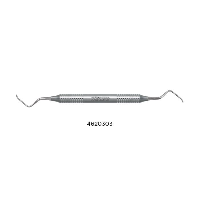 Nordent Classic Periodontal Curette, Double-Ended Prichard #1-2, Medium Round Handle, RSCPR1-2 thumbnail 2