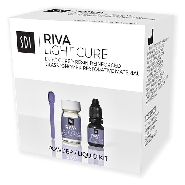 Riva Light Cure A3 Powder/Liquid Kit, Resin-Reinforced Glass Ionomer, Shade A3 Extra Light Yellow, 8700503 thumbnail 9