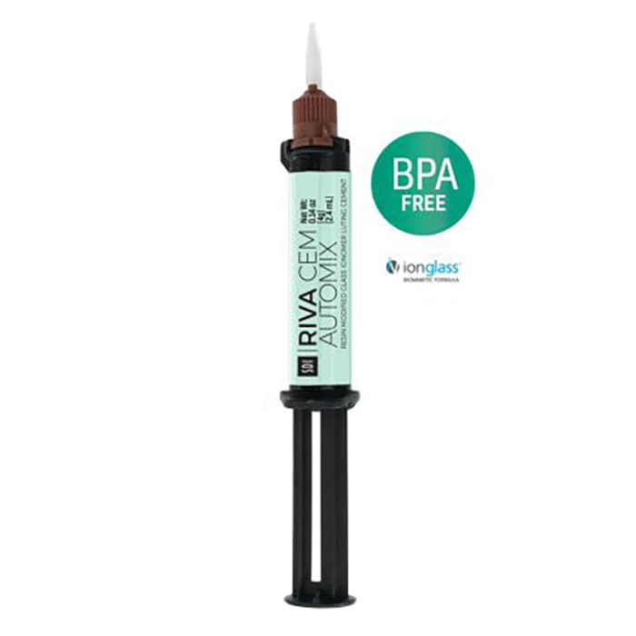 Riva Cem Automix Resin Modified Glass Ionomer Luting Cement Syringe Kit, 2 x 4g Syringes + 16 Mixing Tips, #8800703 thumbnail 8