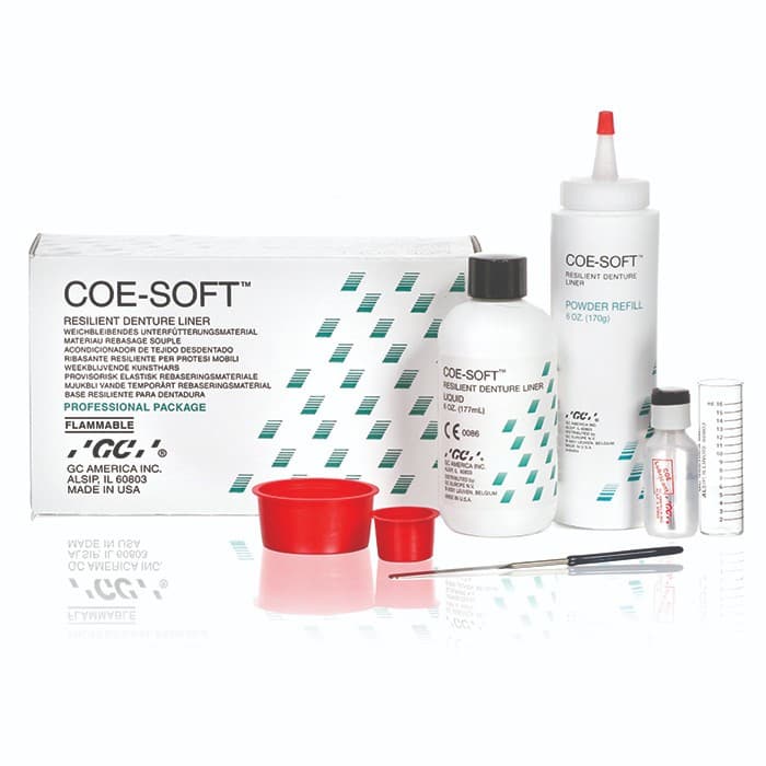 GC America Coe-Soft Resilient Denture Liner Economy Package, Self-Cure, Pink Powder/Clear Liquid, 5 lb Powder & 2 qt Liquid, 344003 thumbnail 18