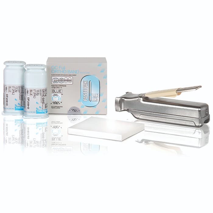 GC Fuji ORTHO BAND Paste Pak Starter Kit, Blue Resin-Modified Glass Ionomer Orthodontic Band Cement, 2 x 13.3 g (7.2 mL) Cartridges, 439460 thumbnail 33