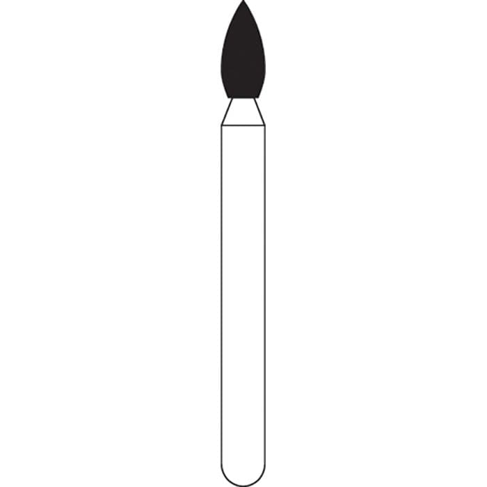 NTI Diamond Bur, Friction Grip, Ultra Fine Grit, Flame Shape, 1.4 mm Diameter, 8.0 mm Length, 5/Pkg, UF862-014 thumbnail 10