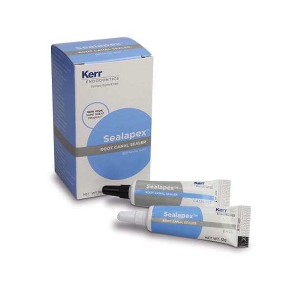 Kerr Sealapex Root Canal Sealer Standard Pack, Non-Eugenol Calcium Hydroxide, 12 g Base + 12 g Catalyst + Mixing Pad, 1 Kit, #18432 thumbnail 26