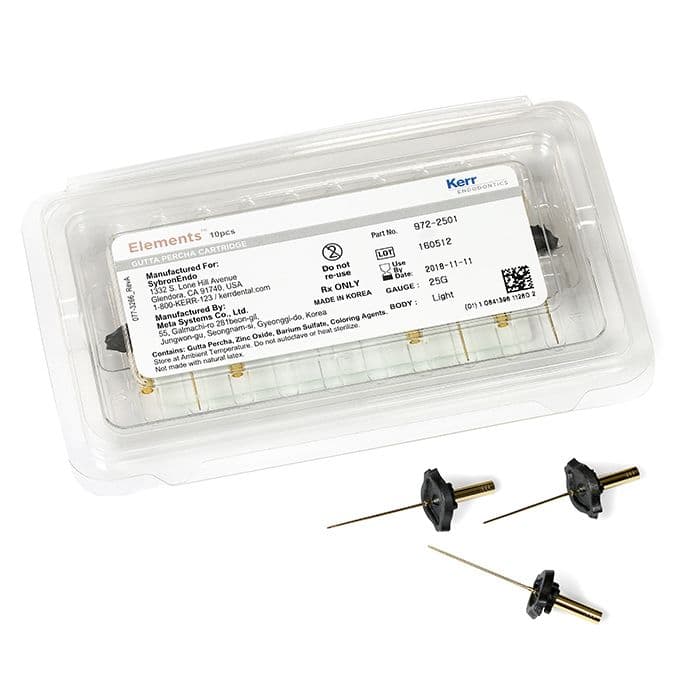Elements Gutta Percha Cartridge, 25 Gauge, Light Body, 10/Pkg, 972-2501 thumbnail 14