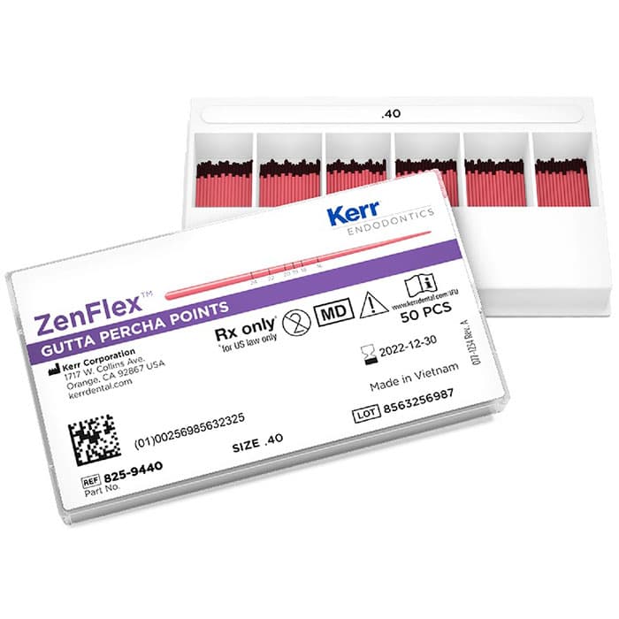 Kerr Dental ZenFlex Gutta Percha Points, .04 Taper, Size 35 (0.35 mm Tip), ISO Color-Coded Green, 50/Pk, 825-9435 thumbnail 9