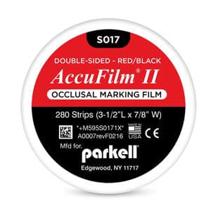 AccuFilm II Double-Sided Articulating Film, Red/Black, Pre-Cut Strips, 3-1/2" x 7/8", 21 Microns, 280/Pkg, S017 thumbnail 20