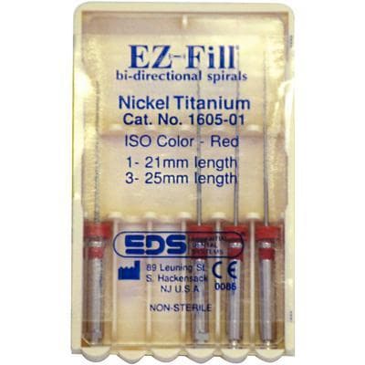 EDS EZ-Fill Bi-Directional Nickel-Titanium Spiral Refill Kit, 4/Pack (1 x 21mm, 3 x 25mm), #1605-01 thumbnail 3