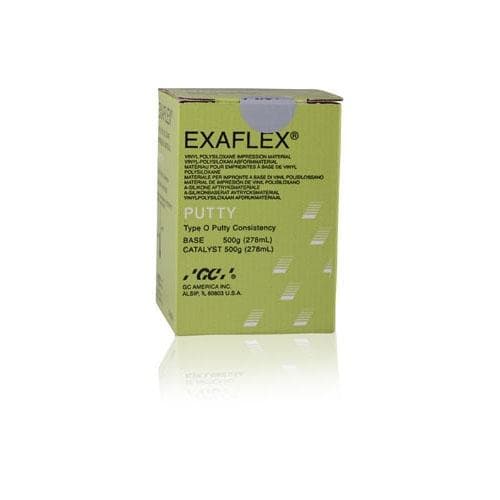 GC Exaflex Putty Standard Package, Base/Catalyst, 5 Min Setting Time, 500g Each, #138301 - Exaflex Putty Std Pkg (Base/Catalyst) - Image 1