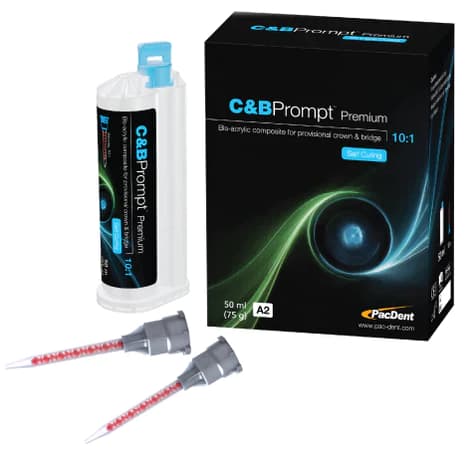 C&B Prompt 10:1 Temporary Crown & Bridge Material, Shade A2, 50ml (75g) Cartridge Refill with 10 Mixing Tips, PD-124 thumbnail 11