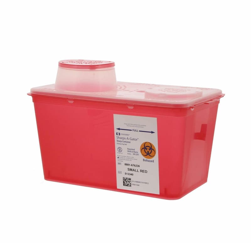 Monoject™ Sharps-A-Gator™ Sharps Container, Chimney Top, Red, 4 Quart, 8881676236 thumbnail 9