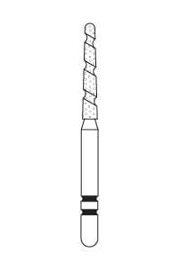 Two Striper TS2000 Diamond Bur FG, Round End Taper, #2003.9, Coarse, Green, 1.4mm Major/0.9mm Minor, 9mm Length, 5/Pk, 2000039 thumbnail 13