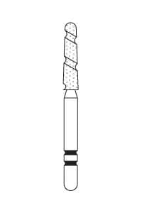 Two Striper TS2000 Diamond Bur, FG, Round-End Taper, #2005.8, Coarse, Green, 1.8 mm Major/1.3 mm Minor Diameter, 8.0 mm Length, 5/Pk, 2000058 thumbnail 16