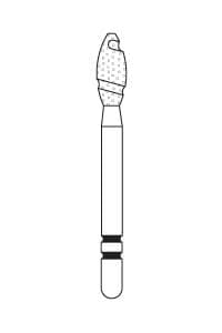 Two Striper TS2000 Diamond Bur, FG, Football, #2014.5, Coarse, Green, 2.3 mm, 5/Pkg, 2000145 thumbnail 13