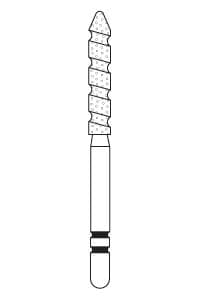 Two Striper TS2000 Diamond Bur, FG, Bevel-End Cylinder, #2016.10, Coarse, Green, 1.8 mm, 5/Pk, 2000170 thumbnail 13