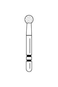 Two Striper Diamond Bur, FG, Round, #135, Coarse, Green, 2.6 mm, 5/Pk, 2015007 thumbnail 17