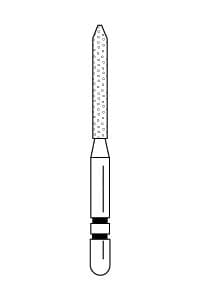 Two Striper Diamond Bur, FG, Bevel-End Cylinder, #250.9, Coarse, Green, 1.2 mm Major/0.4 mm Minor Diameter, 9.0 mm Length, 5/Pk, 2015066 thumbnail 13
