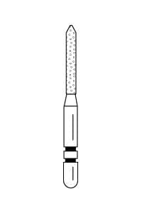 Two Striper Diamond Bur FG, Bevel-End Cylinder, #250.8, Coarse, Green, 1.2 mm, 5/Pk, 2015067 thumbnail 17
