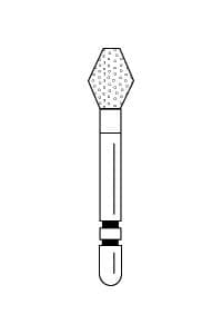 Two Striper® Diamond Bur, FG, Fine, Red Ring, Barrel, #230, 3.4 mm Major/1.3 mm Minor Diameter, 5/Pkg, 2015083 thumbnail 12