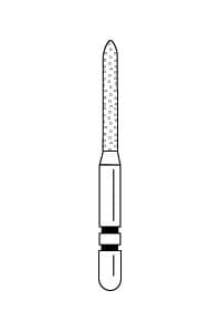 Two Striper® Diamond Bur FG #248.8, Fine, Bevel-End Cylinder, Red Ring, 1.1 mm Major/0.4 mm Minor Diameter, 8.0 mm Length, 5/Pkg, 2015085 thumbnail 11