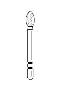 Premier Two Striper Diamond Bur FG #283.4F, Fine, Football Shape, 2.5 mm Diameter, 4.0 mm Length, Red Ring, 5/Pk, 2015172 thumbnail 14