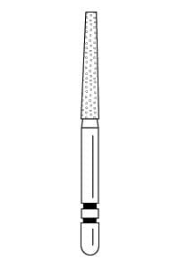 Two Striper Diamond Bur, FG, Flat-End Taper, #723.10, Coarse, Green, 1.8 mm Major/1.3 mm Minor Diameter, 10 mm Length, 5/Pk, 2015257 thumbnail 15