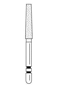 Two Striper Diamond Bur, FG, Flat-End Taper, #724.10, Coarse, Green, 2.1 mm Major/1.5 mm Minor Diameter, 10 mm Length, 5/Pk, 2015260 thumbnail 13