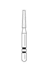 Two Striper® Diamond Bur, FG, Coarse, Flat-End Taper, #701.5, 1.2 mm Major/0.8 mm Minor Diameter, 5.0 mm Length, 5/Pkg, 2015338 thumbnail 10