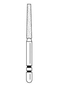 Two Striper Diamond Bur, FG, Flat-End Taper, 722.10, Coarse, Green, 1.6 mm Major/1.0 mm Minor Diameter, 10 mm Length, 5/Pk, 2015359 thumbnail 17