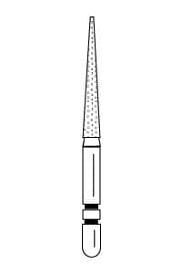 Two Striper Diamond Bur, FG, Flat-End Taper, 700.11, Fine, Red, 1.8 mm Major/0.7 mm Minor Diameter, 11.0 mm Length, 5/Pk, 2015367 thumbnail 13