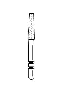 Two Striper Diamond Bur, FG, Flat-End Taper, #701.7, Fine, Red Ring, 1.8 mm Major/1.1 mm Minor Diameter, 7.0 mm Length, 5/Pk, 2015369 thumbnail 12