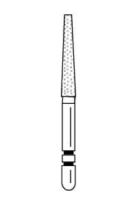 Two Striper Diamond Bur, FG, Flat-End Taper, 703.10, Fine, Red, 1.8 mm Major/1.1 mm Minor, 10 mm Length, 5/Pk, 2015377 thumbnail 17