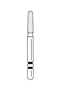 Two Striper Diamond Bur FG, Coarse, Round-End Taper, #782.6C, 1.4 mm Major/1.1 mm Minor Diameter, 6.0 mm Length, Green Ring, 5/Pkg, 2015423 thumbnail 12