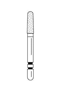 Two Striper Diamond Bur, FG, Round-End Taper, 784.6, Coarse, Green, 1.9 mm Major/1.6 mm Minor Diameter, 6.0 mm Length, 5/Pk, 2015429 thumbnail 12